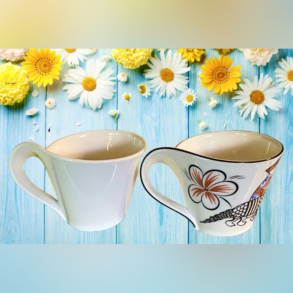 2 V&B New Wave Caffe Jungle & White Mugs Cups Armadillo Villeroy & Boch NEW